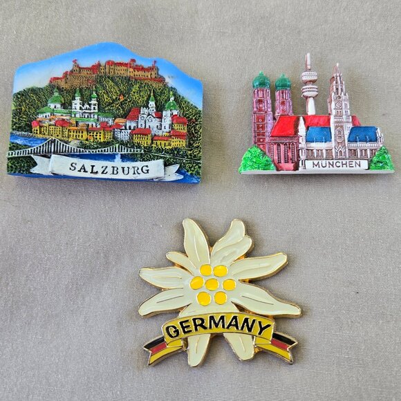 Germany and Austria Souvenir Magnets - Picture 1 of 3